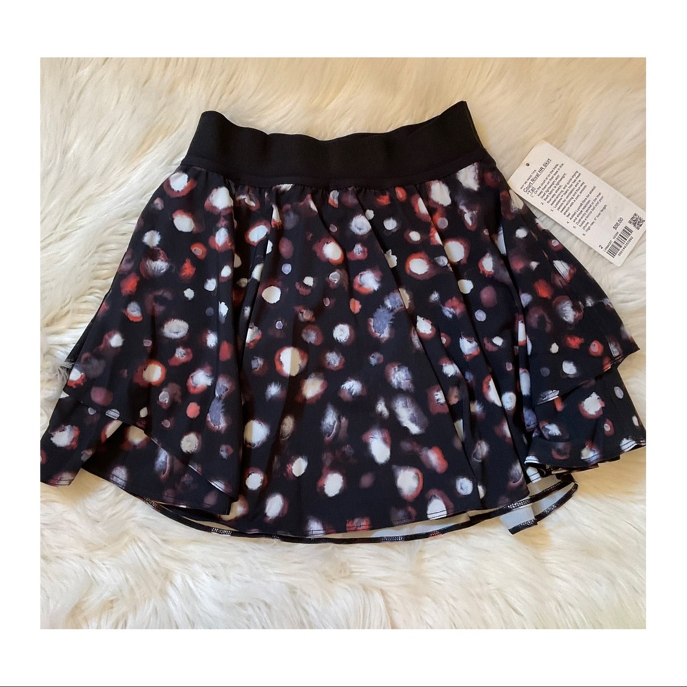 Lululemon Court Rival Skirt - Size 2 Tall - Haze Dot Inverse Orange Multi